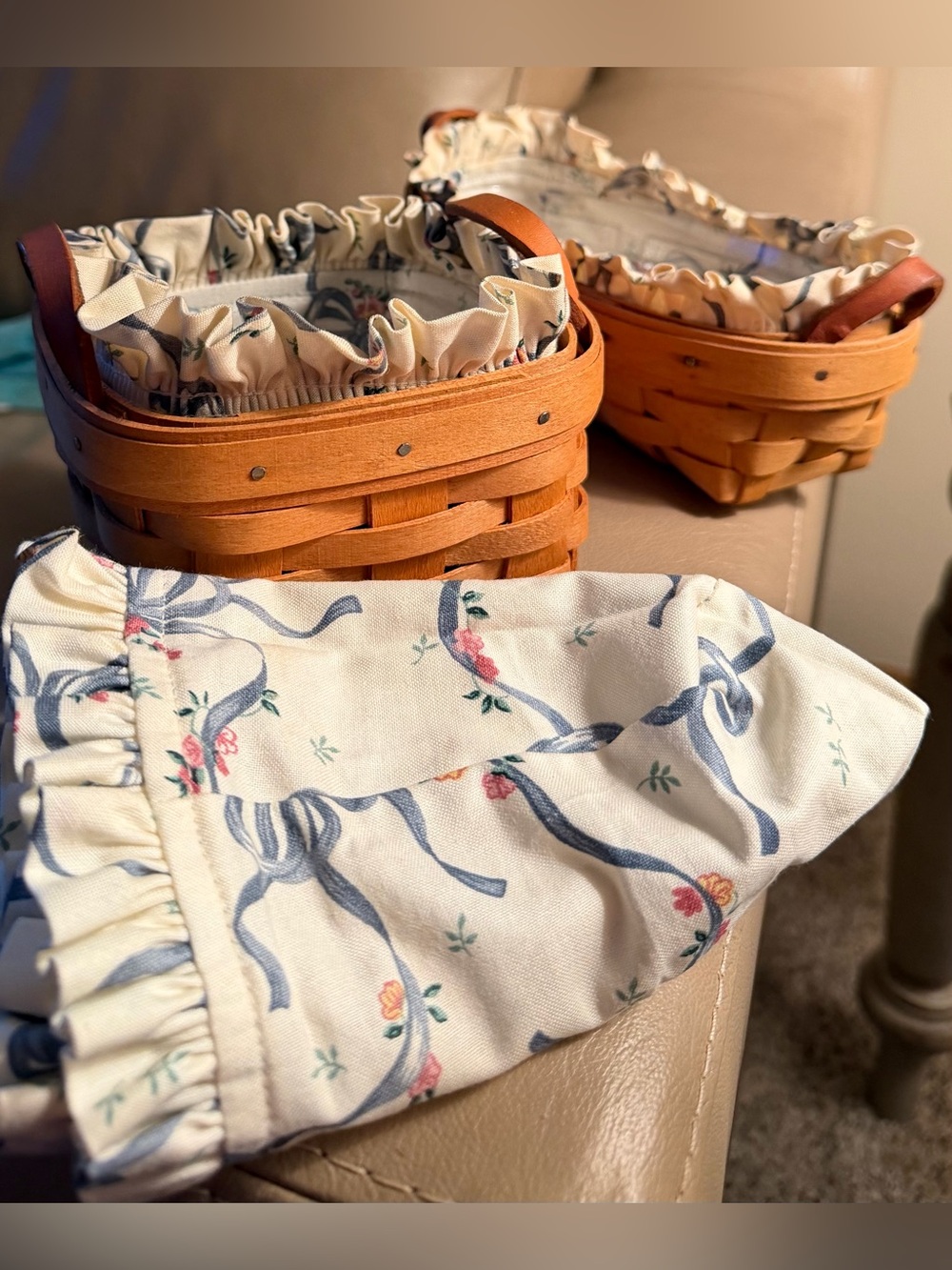 LONGABERGER 2 SETS OF BOOKING BASKETS/EXCELLENT